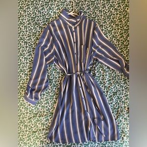 Blue & White button up dress